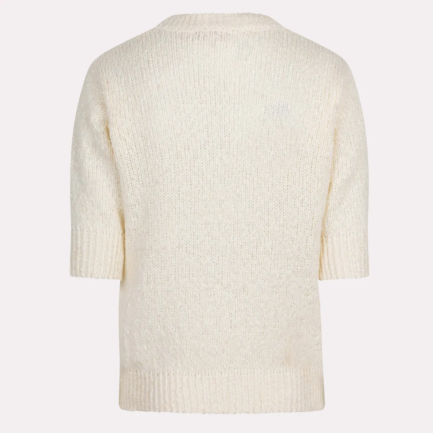 Esqualo Short Sleeve Sequin Sweater | Champagne / Sky Blue