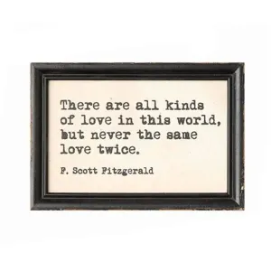 F. SCOTT FITZGERALD FRAMED WALL QUOTE