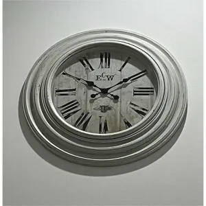 Farmhouse Wall Clock with Thick Decorative Frame, 15"