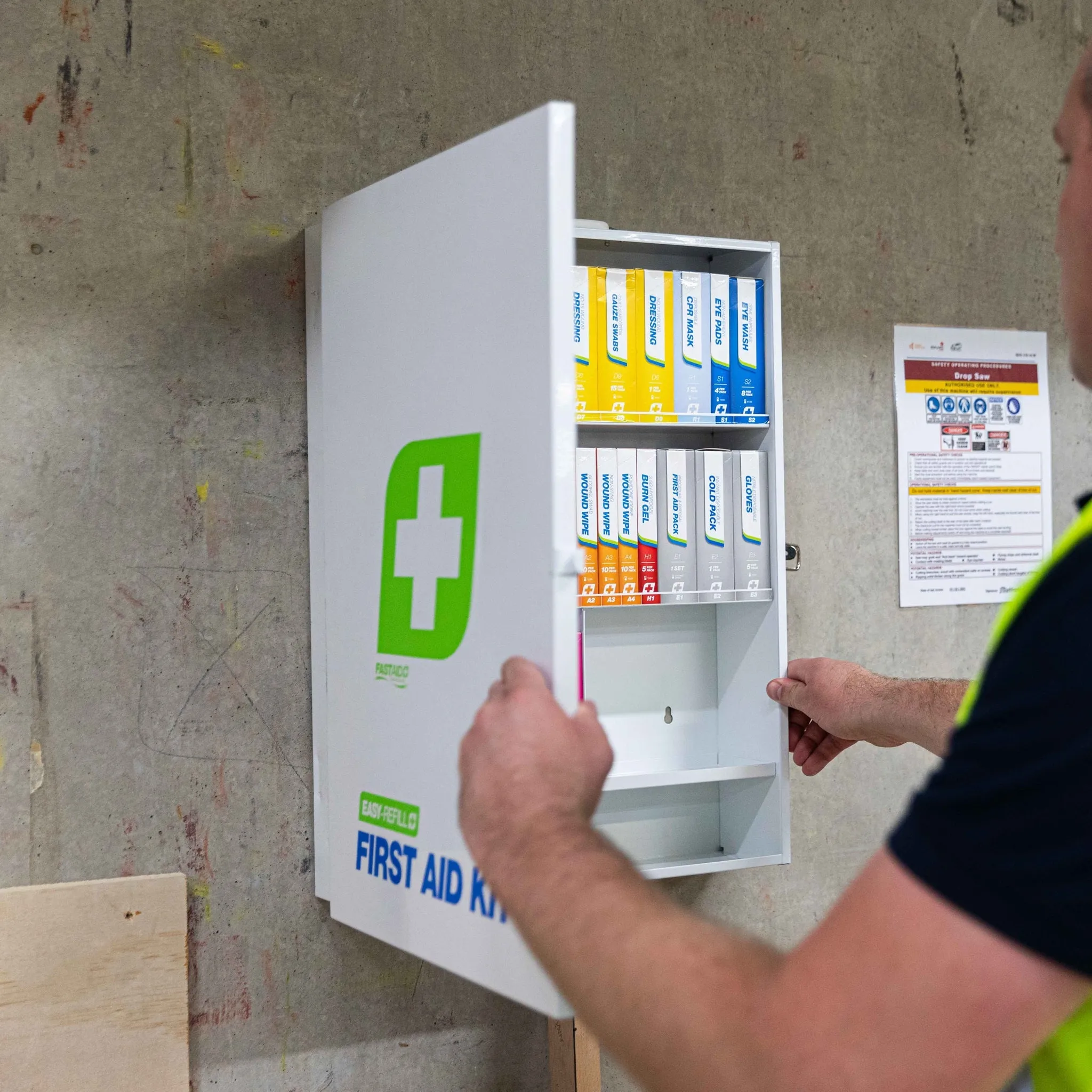 FastAid Easy-Refill™ Metal Cabinet First Aid Kit