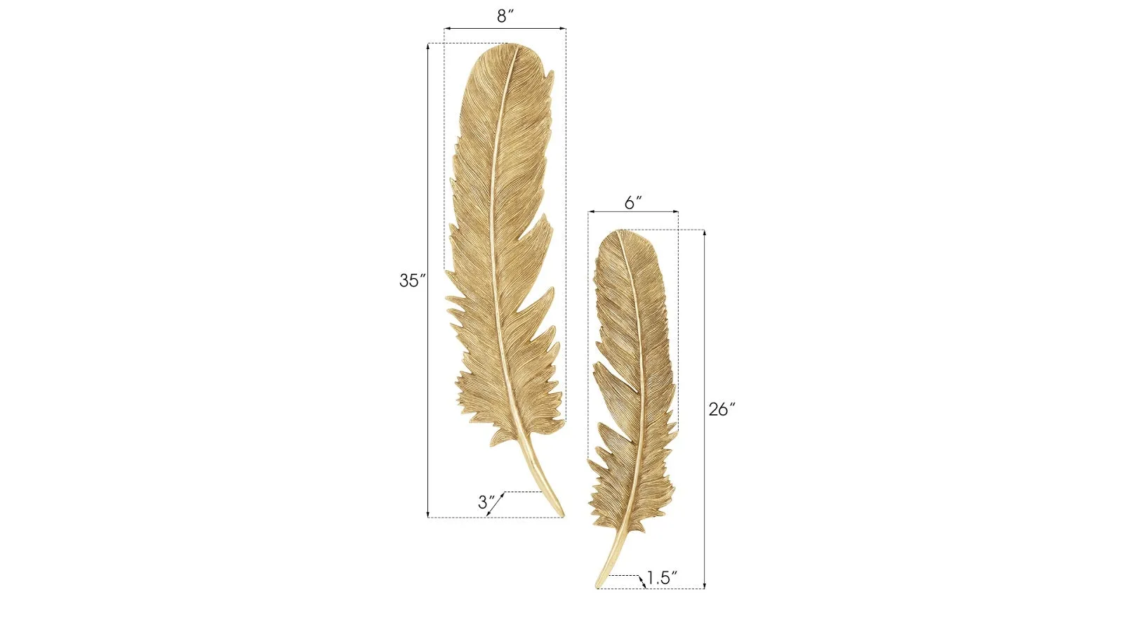 Feathers Wall Art Set
