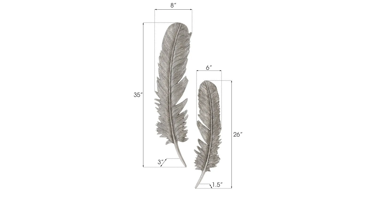 Feathers Wall Art Set