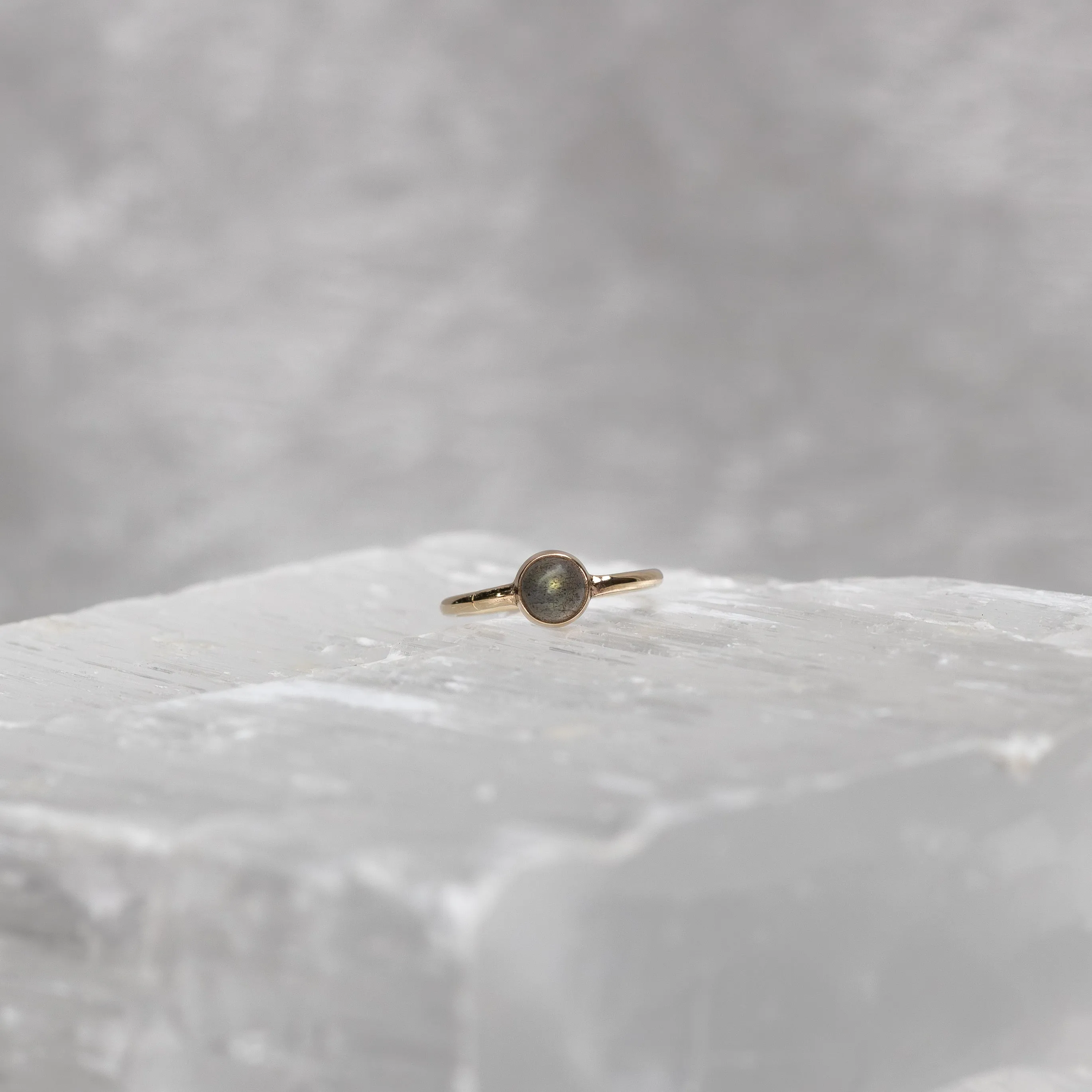 Fixed Bezel Ring with Labradorite