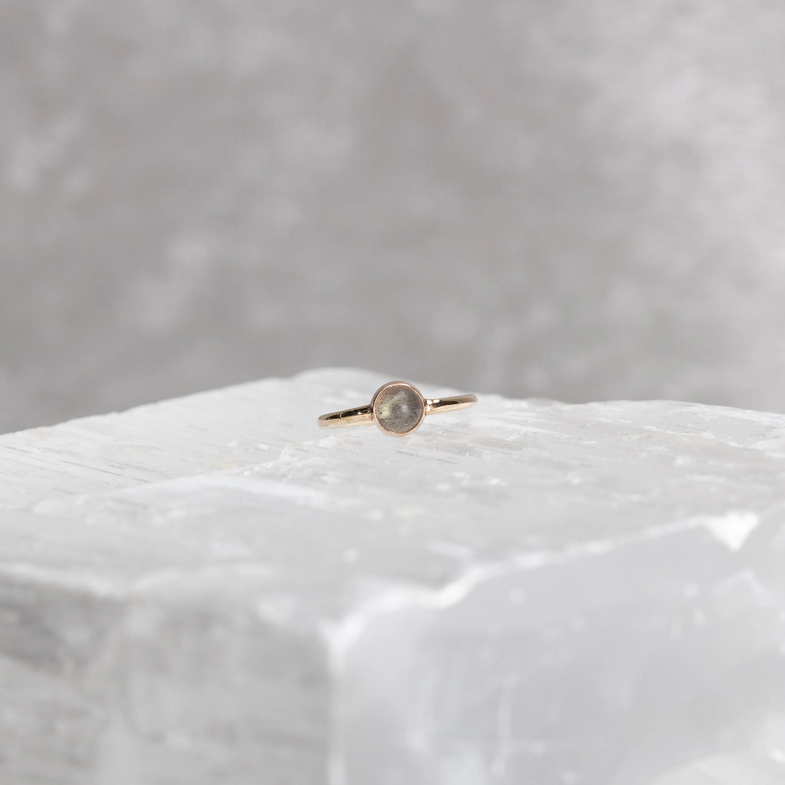 Fixed Bezel Ring with Labradorite