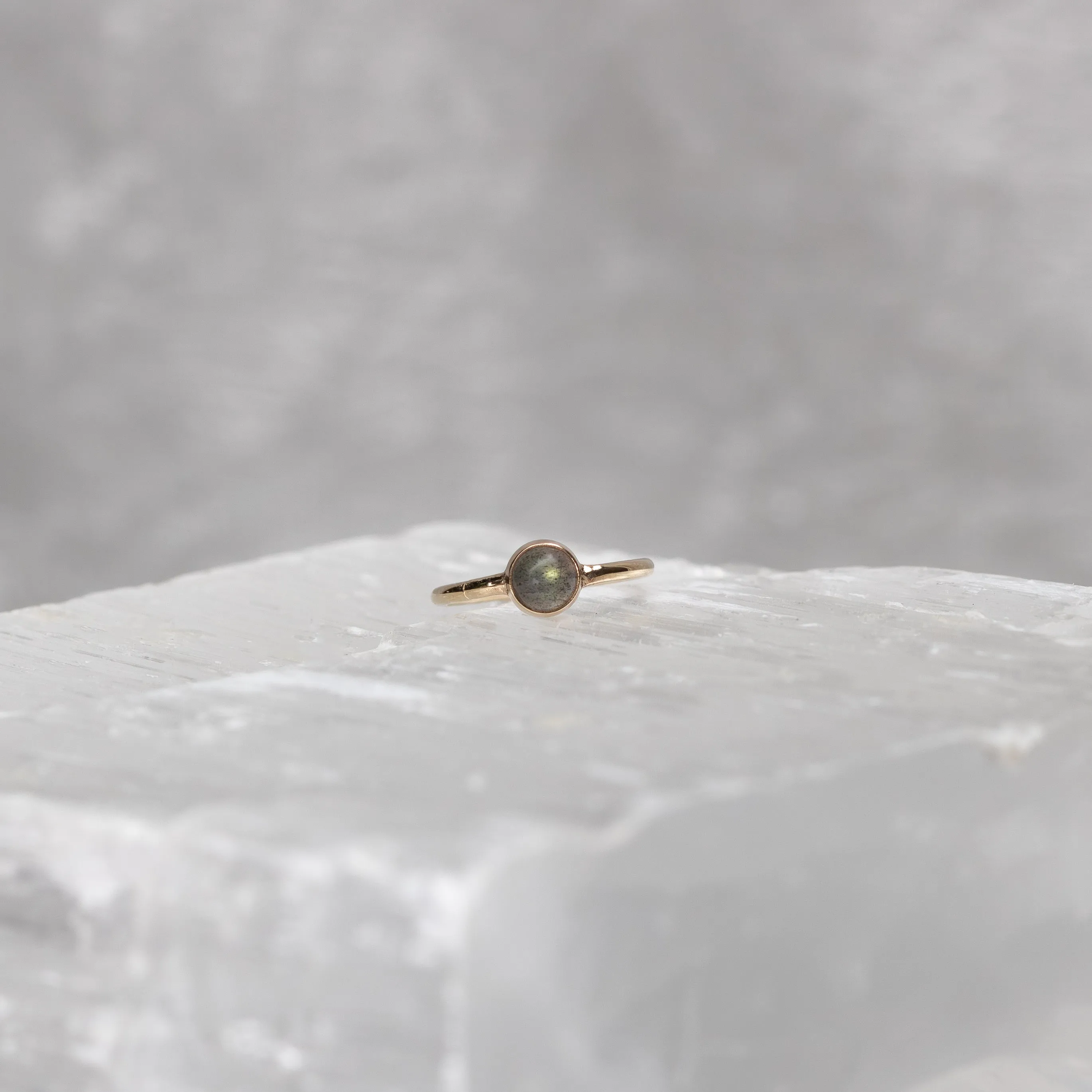 Fixed Bezel Ring with Labradorite