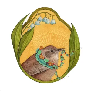 Floral Flight Crew: Wren of Lily of the Valley 8x10 Print