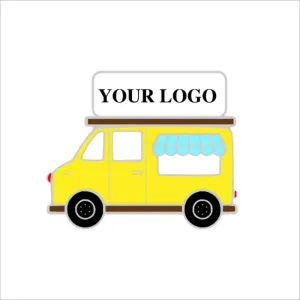 Food Truck Pin with Custom Logo
