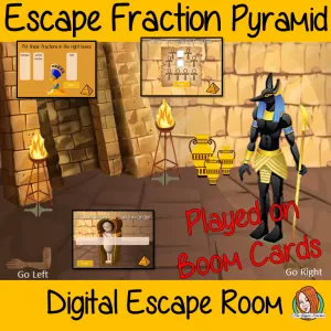 Fraction Practice Escape Room Boom Cards