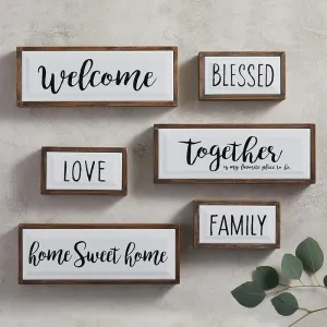 Framed Enamel Welcome Plaque