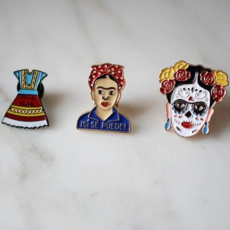 Frida Kahlo Enamel Pins