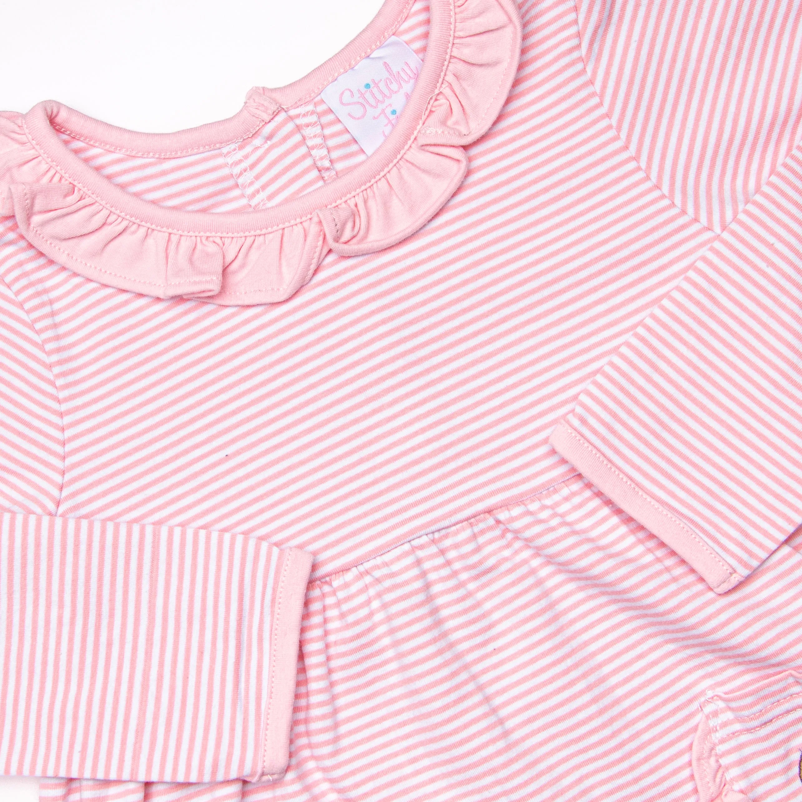 Friday Night Lights Embroidered Pocket Dress, Pink
