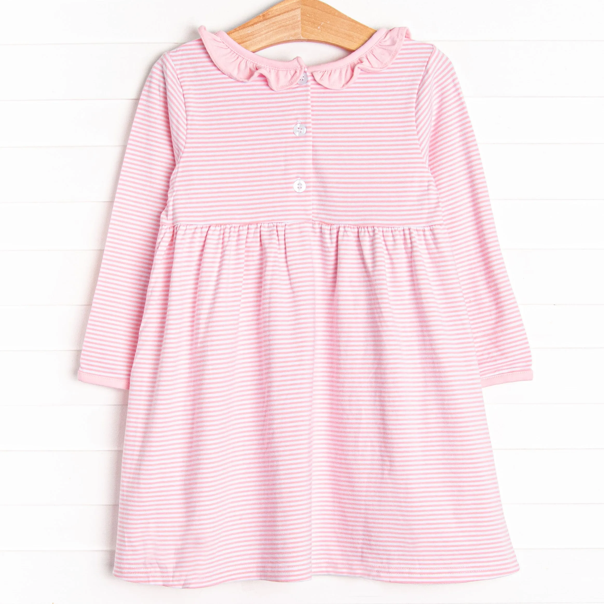 Friday Night Lights Embroidered Pocket Dress, Pink