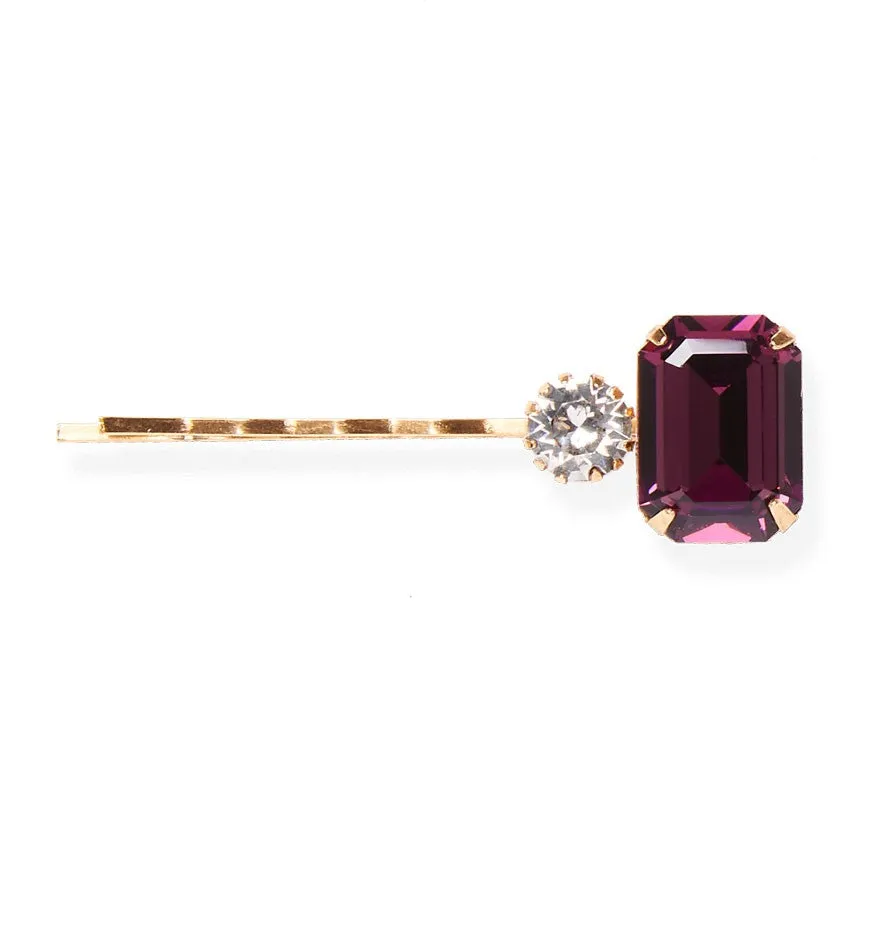 Gemma Bobby Pin in Amethyst