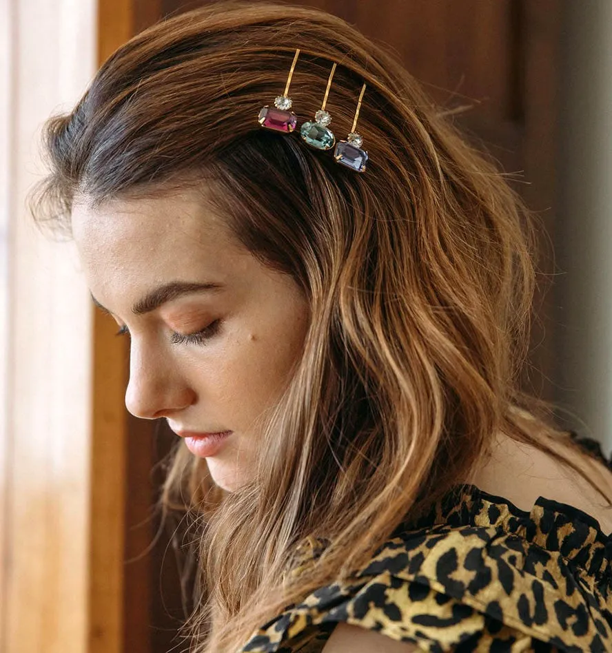Gemma Bobby Pin in Amethyst