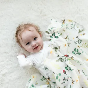 Gilded Bird XL Muslin Swaddle - Wild Bee