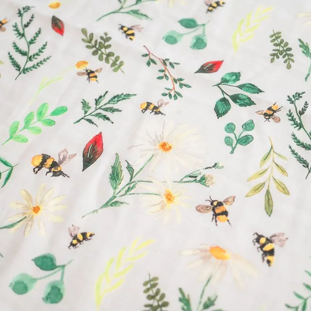 Gilded Bird XL Muslin Swaddle - Wild Bee