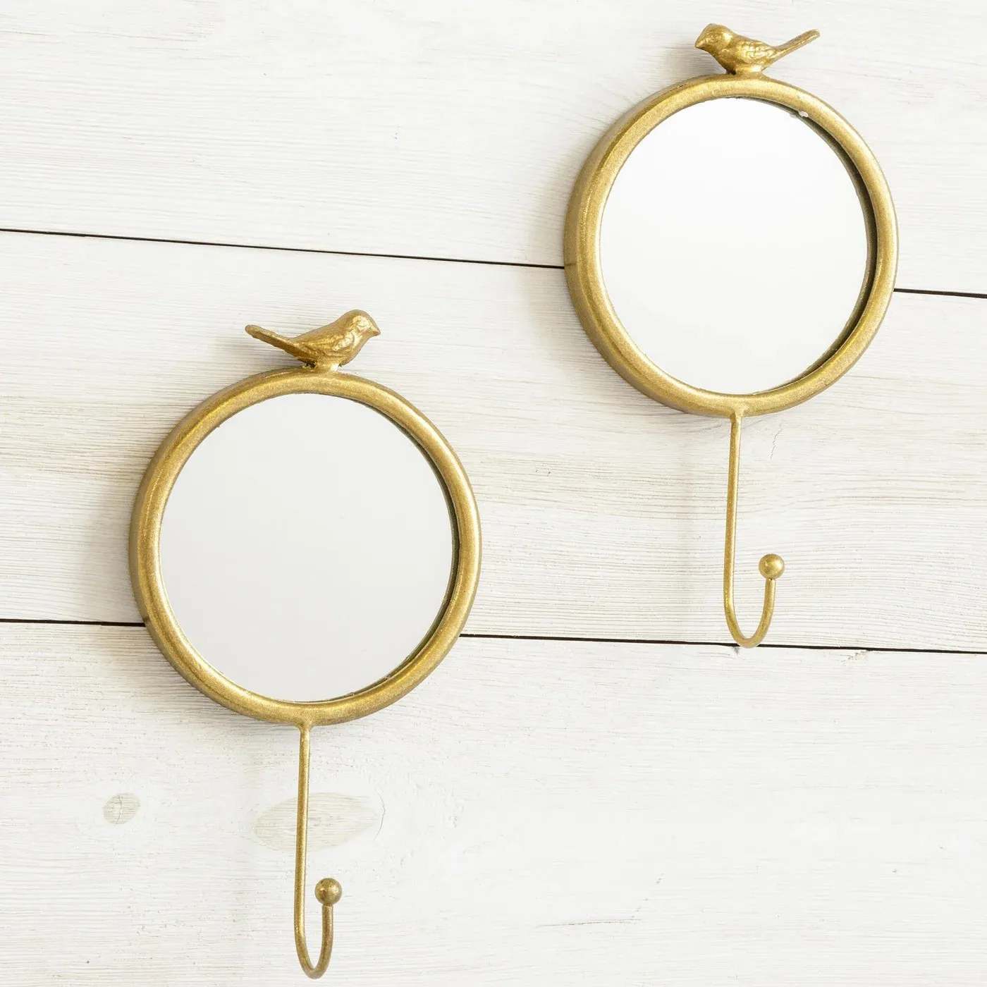 Gold Bird Mirror w/Hook