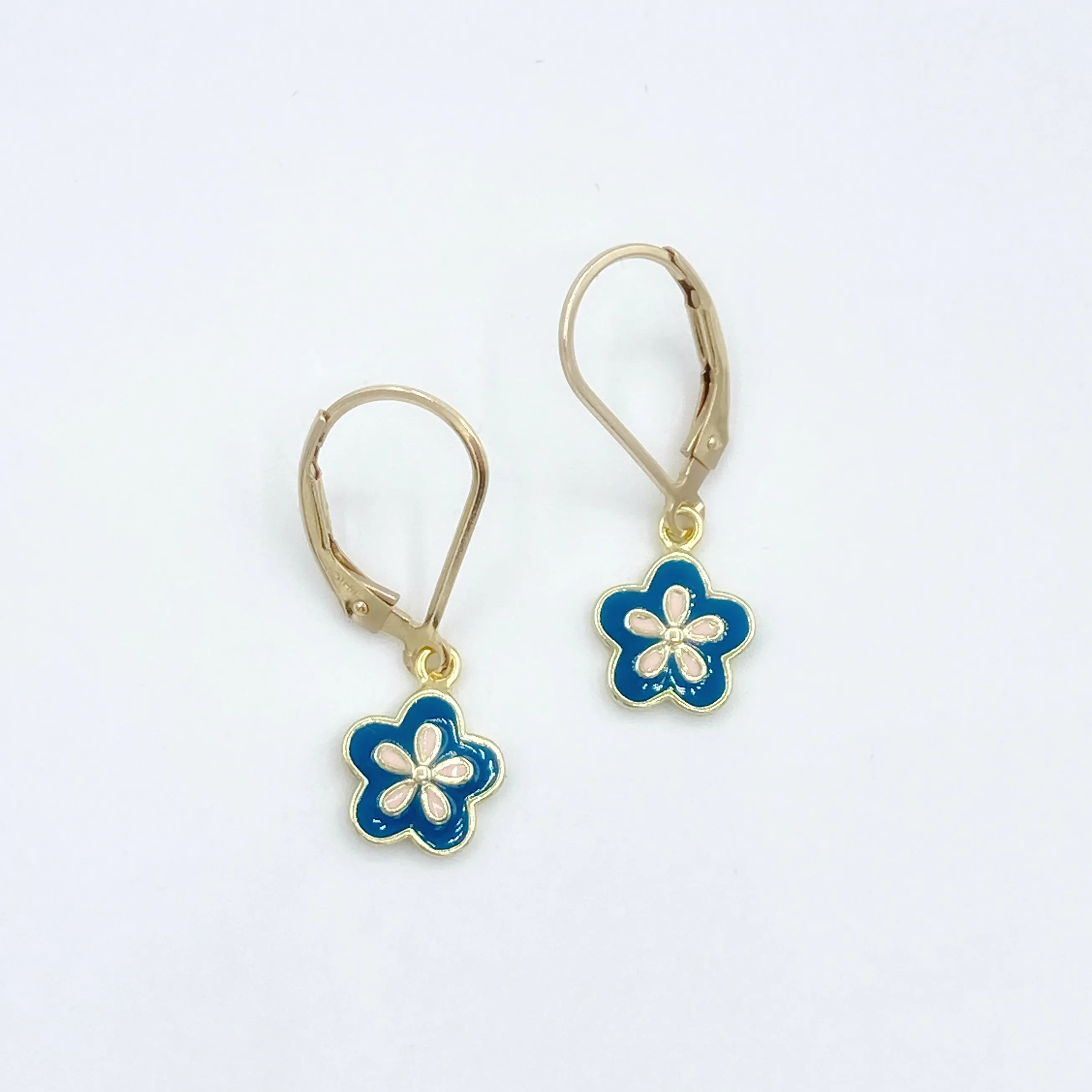 Gold Filled Out with Nature Leverbacks - Flowers