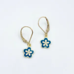Gold Filled Out with Nature Leverbacks - Flowers