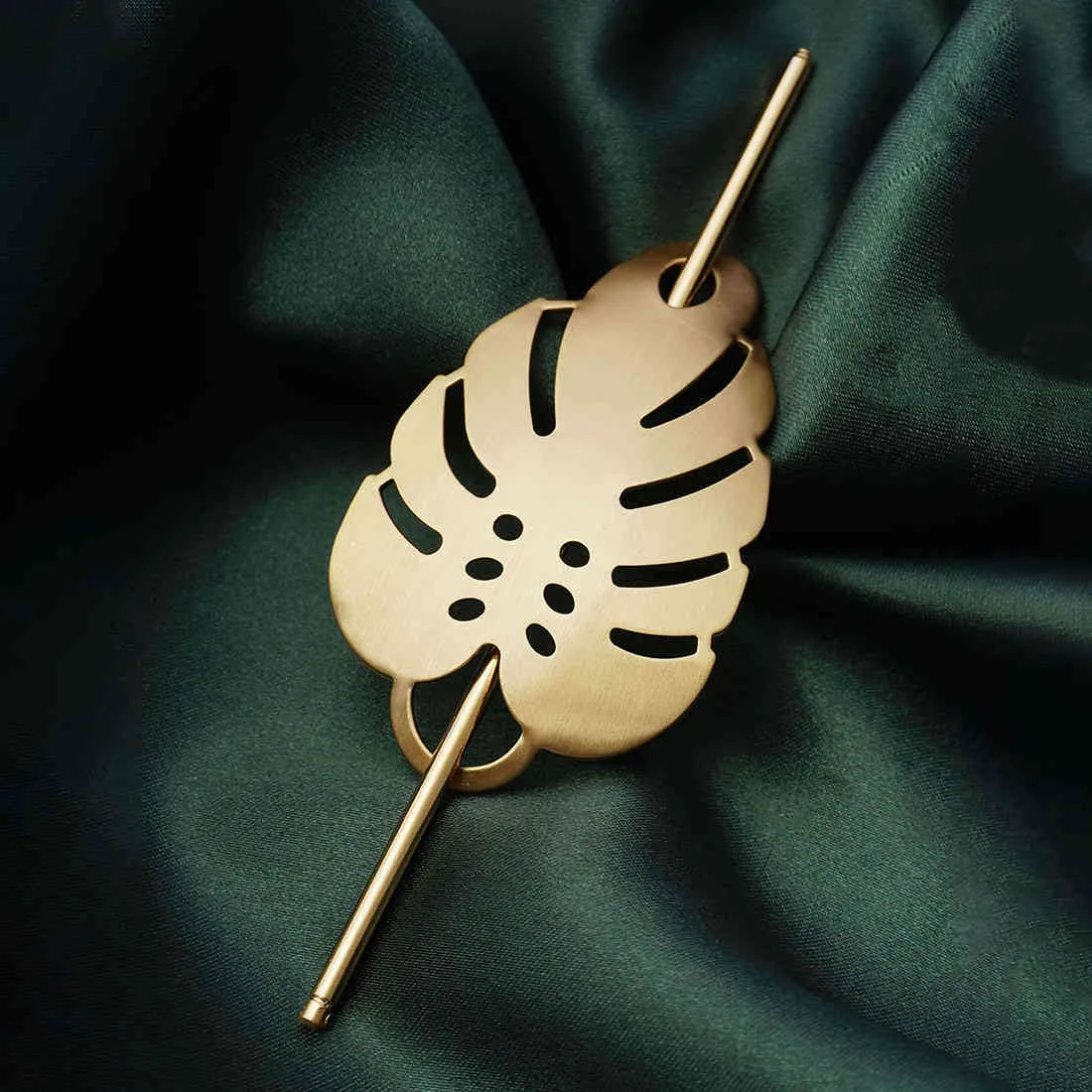 Golden Leaf Stick Hair Pin