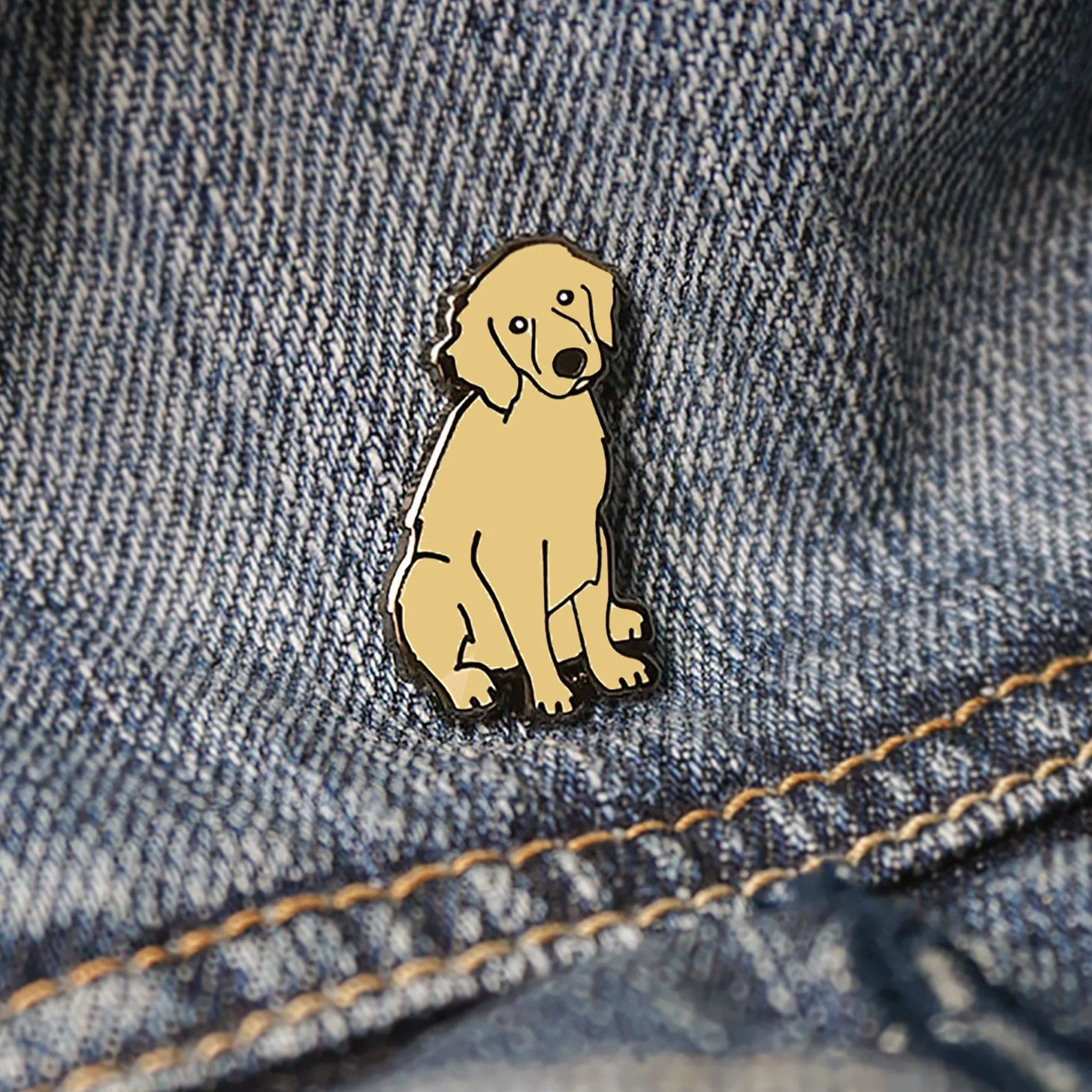 Golden Retriever Dog Puppy Lapel Enamel Pin