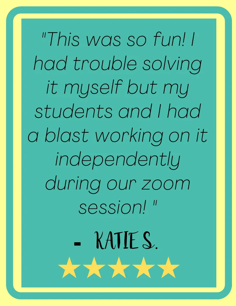 Grammar Practice Escape Room Boom Cards