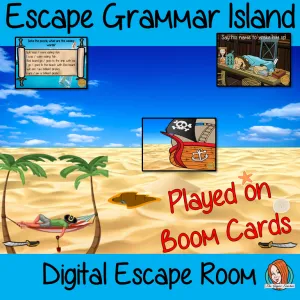 Grammar Practice Escape Room Boom Cards