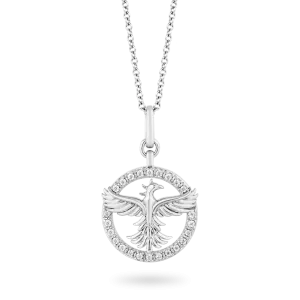 Hallmark Fine Jewelry Phoenix Medallion in Sterling Silver with Diamonds