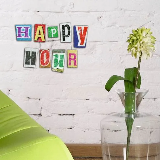 Happy Hour 3D Foam Wall Stickers (34.5/15.3cm)