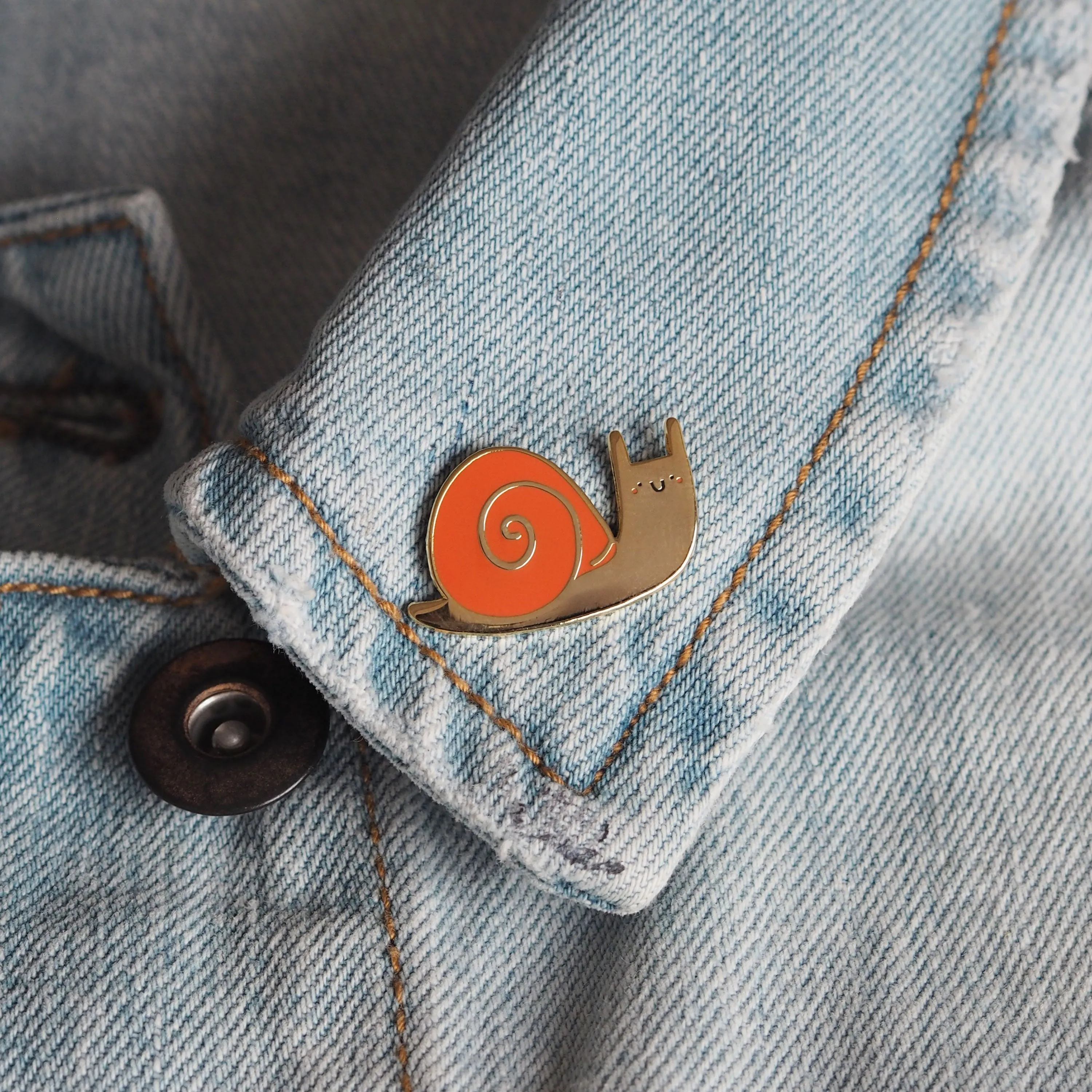 Happy Snail Enamel Pin
