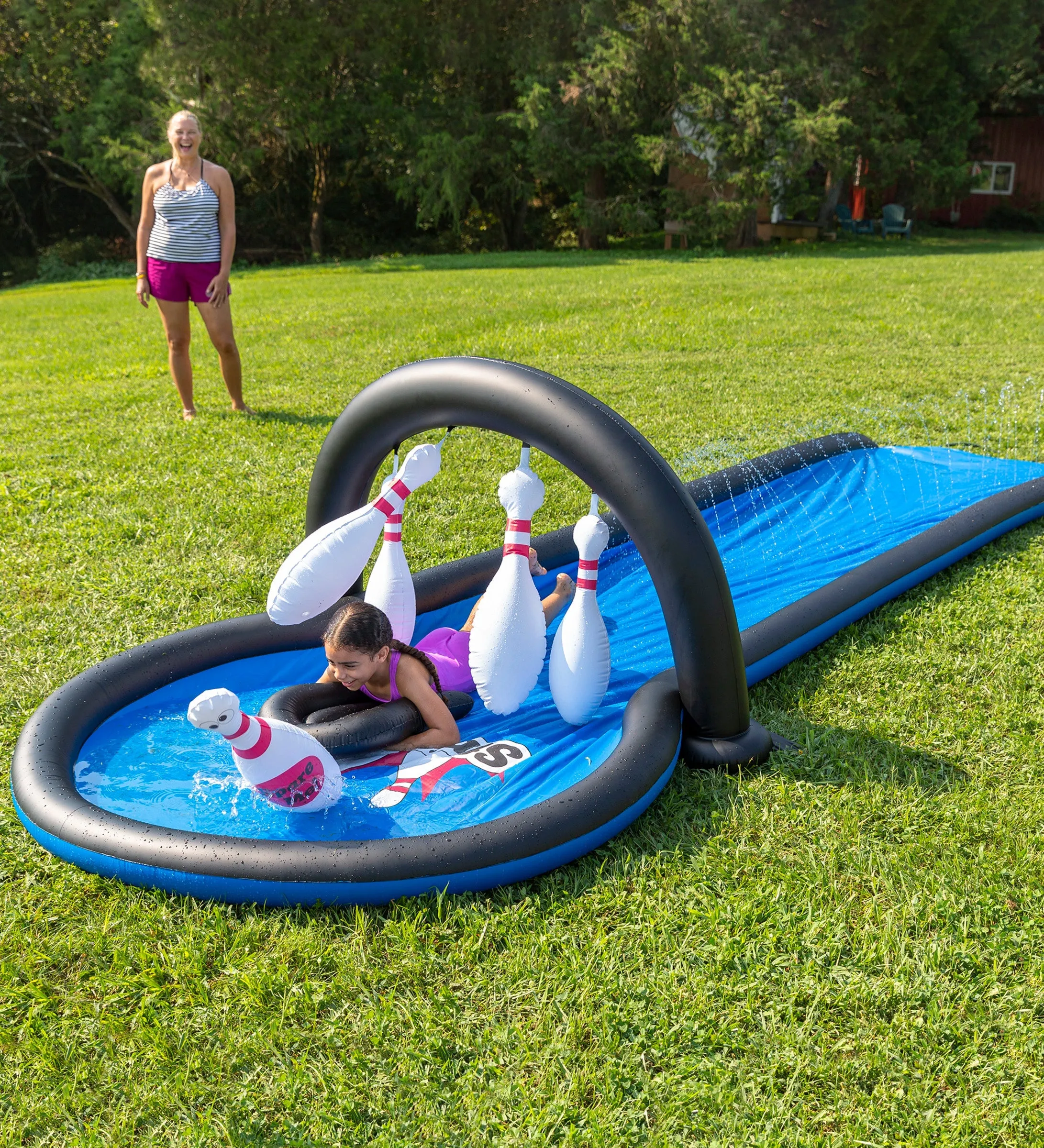Hearthsong Strike Zone 18-Foot Bowling Water Slide