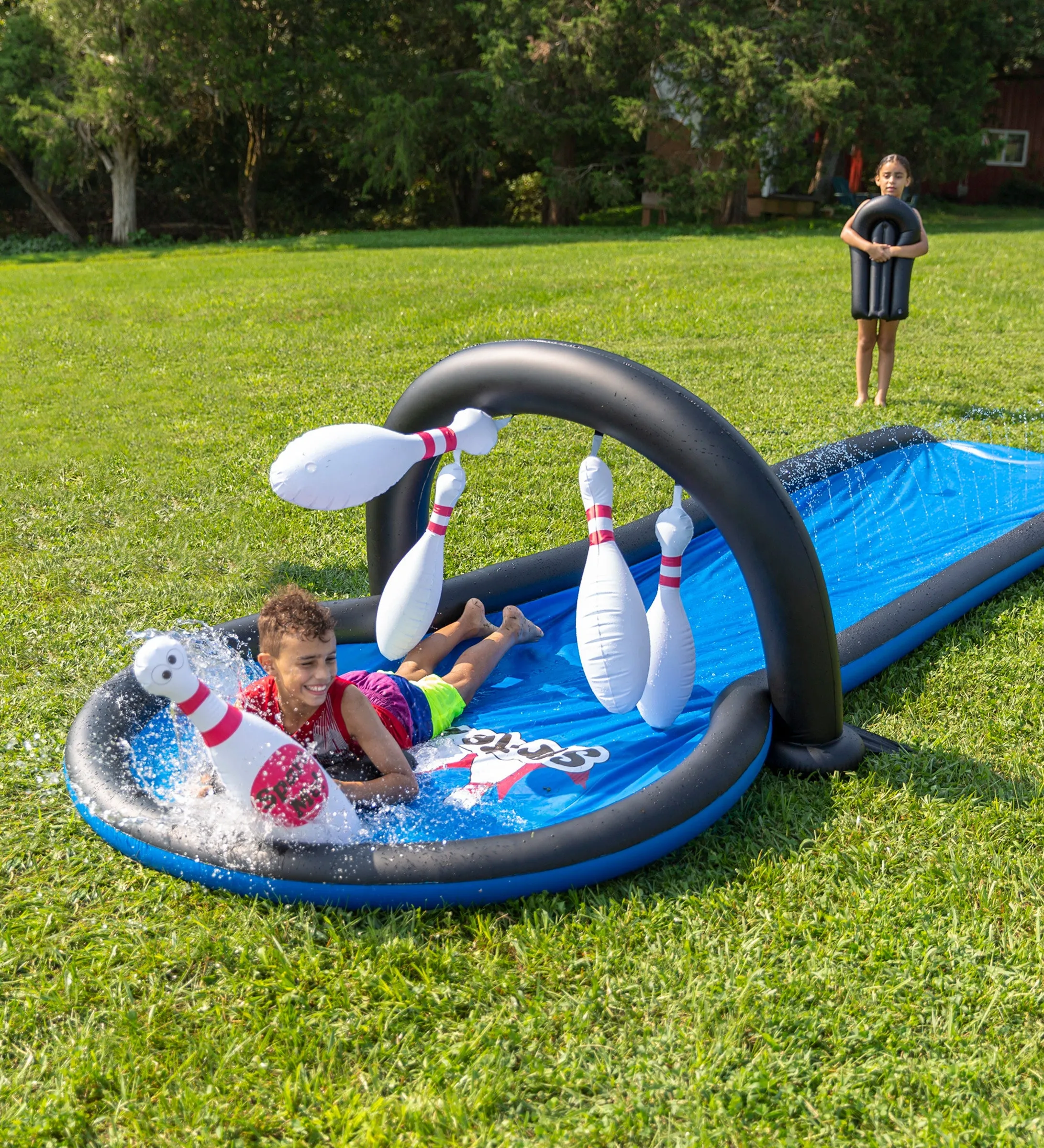 Hearthsong Strike Zone 18-Foot Bowling Water Slide