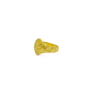 Hibiscus Flowered Bird Ring (24K)