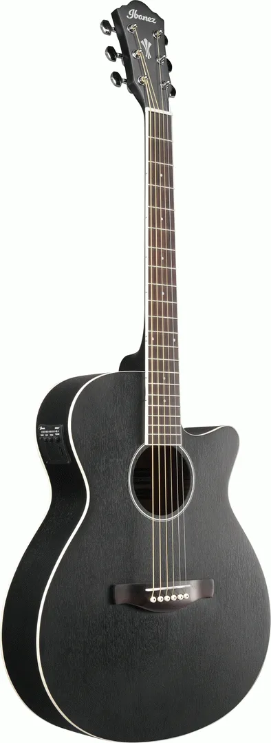 Ibanez AEG7MH Weathered Black Open Pore Acoustic Guitar