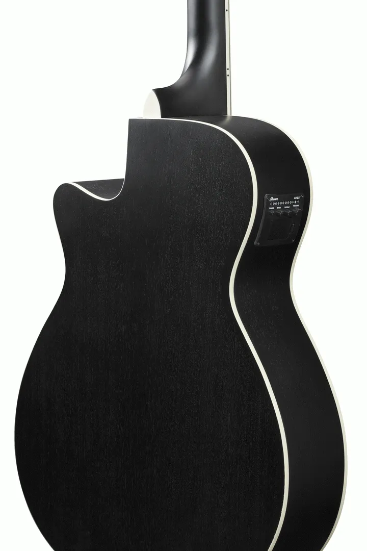 Ibanez AEG7MH Weathered Black Open Pore Acoustic Guitar