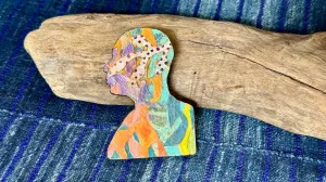 Inner Jungles Art Pin / Brooch by Andrew Thornton