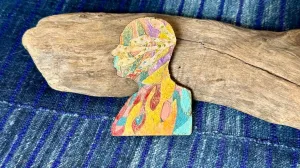 Inner Jungles Art Pin / Brooch by Andrew Thornton