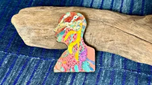 Inner Jungles Art Pin / Brooch by Andrew Thornton