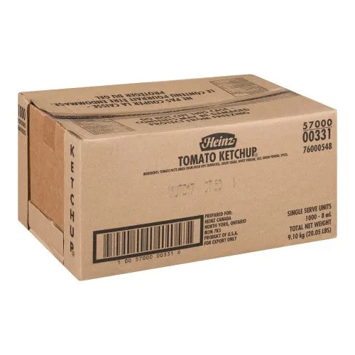 Ketchup - Heinz - Single Serve - 1000 x 8ml/Case