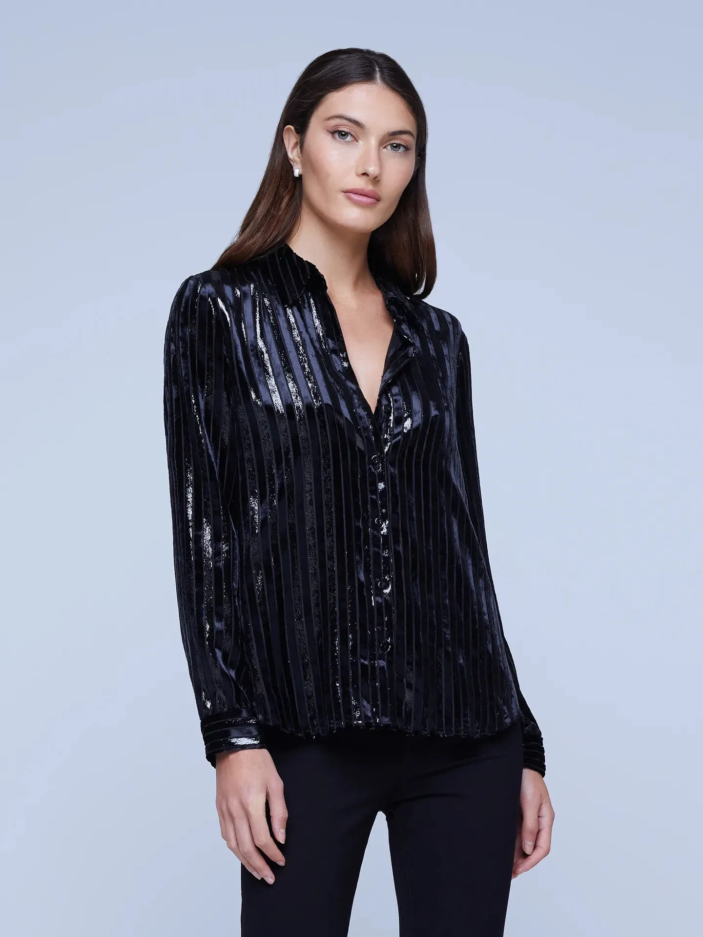 L'Agence - Laurent Velvet Blouse