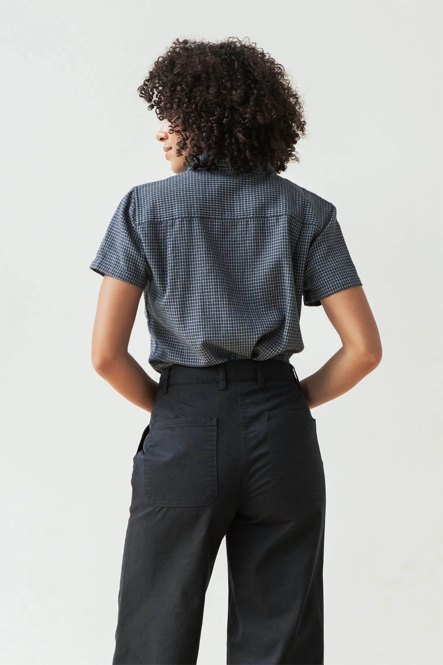 Lana Shirt / Navy Grid