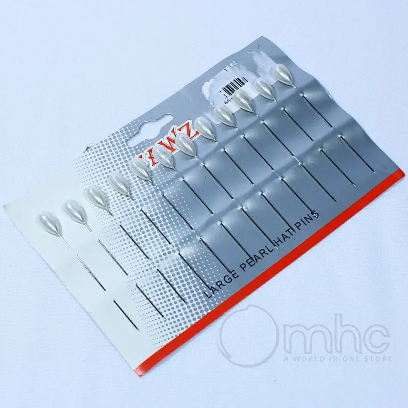 Large Hat Pins White