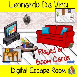 Leonardo Da Vinci Digital Escape Room Boom Cards