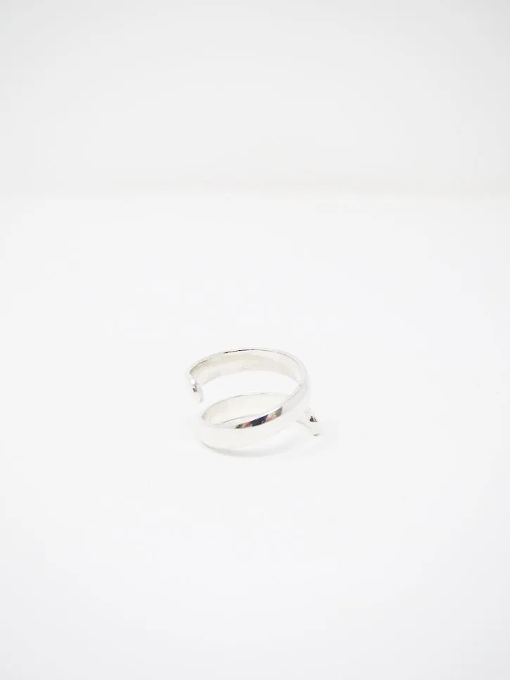 LL, LLC Sans Ring, Sterling Silver, Single Spiral