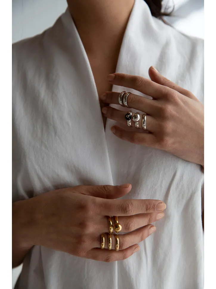 LL, LLC Sans Ring, Sterling Silver, Single Spiral