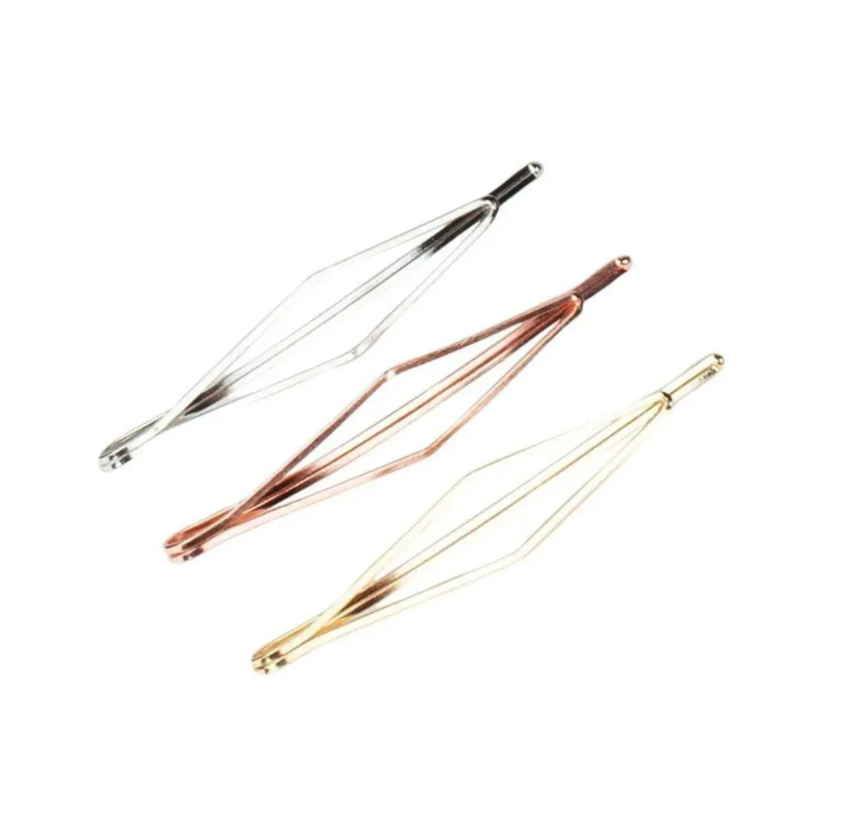 Long Diamond Metal Bobby Pins