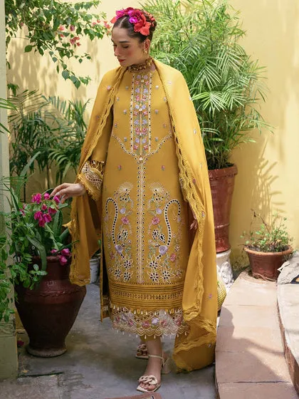 Luxury Embroidered Pakistani Salwar Kameez Mustard Salwar Suit