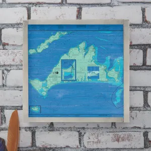 Martha's Vineyard Chart Map 24” x 24” Wall Art