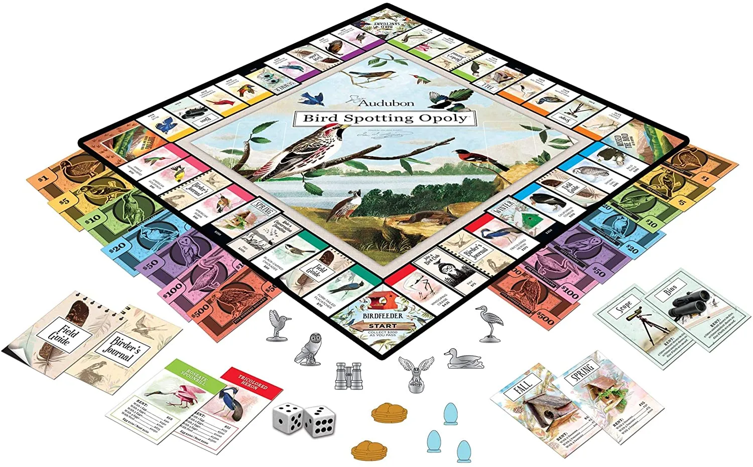 MasterPieces Audubon Bird Spotting Opoly Game