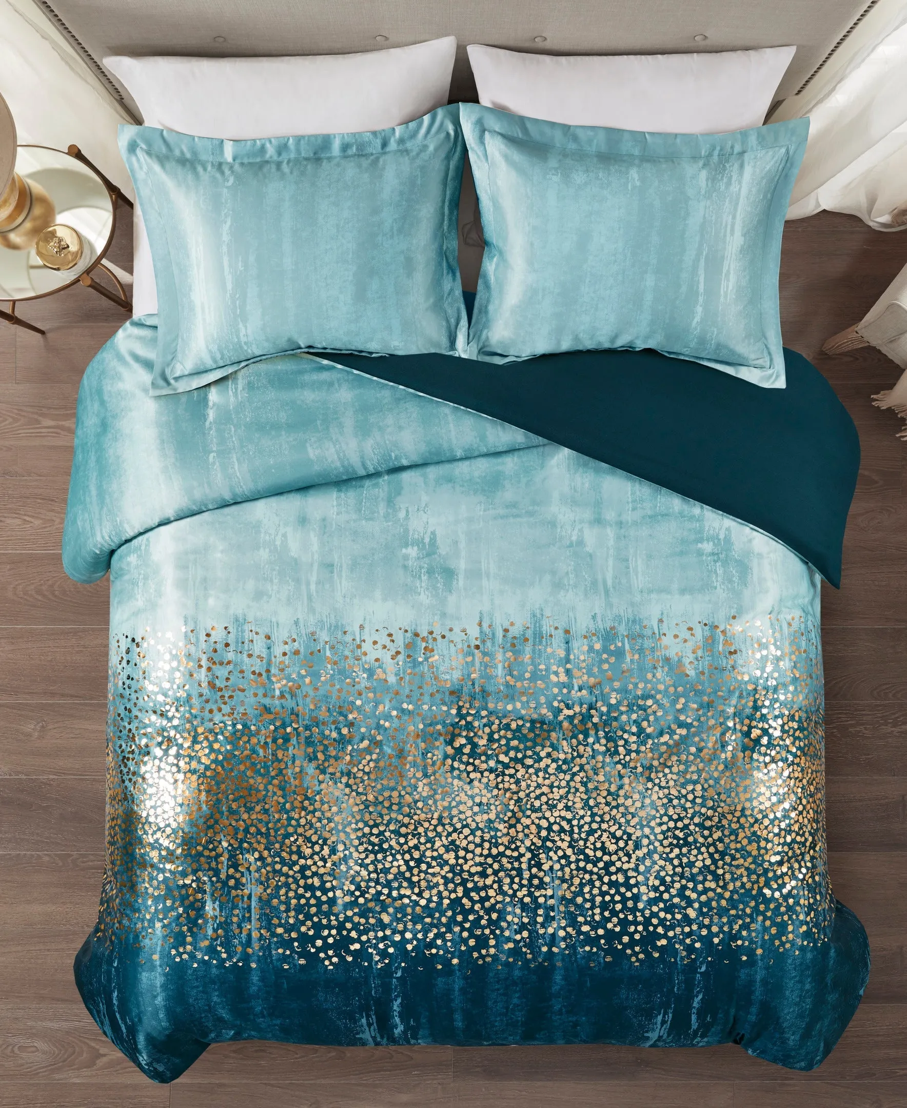 Midnight Sky 3 Piece Metallic Duvet Set